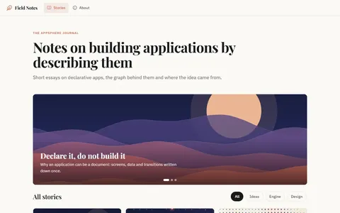 Field Notes blog running in the claude theme