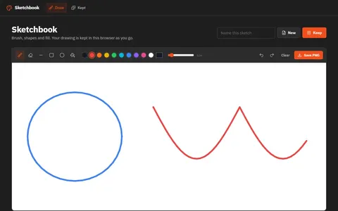 Sketchbook running in the figma theme