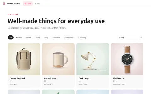 Storefront running in the airbnb theme